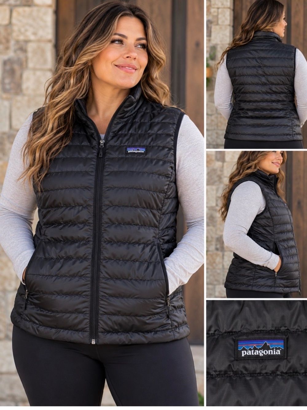 Patagonia Women’s XL nano black  Quilted Lightweight Puffer Vest